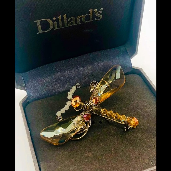 Dragonfly Crystal Brooch IOB - Picture 8 of 14